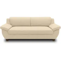 DOMO. collection Sofa Panama, 3-Sitzer, 3er Couch, Garnitur, 3-2-1 Sofa, 91 x 207 x 80 cm (BxTxH), beige