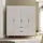 Forte Drehtürenschrank Vankka 184,1 x 201,5 x 52,7 cm Beige