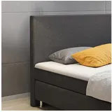 inter Boxspringbett Berlin 180x200 cm Doppelbett mit intergriertem Topper (Boxspringbett Set, Inkl.Kopfteil mit integriertem Topper und Matratzen), SOFORT LIEFERBAR grau