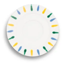 Gmundner Keramik Buntgeflammt, Unterteller Kaffee Gourmet (Ø 16cm)