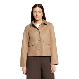 Cartoon Casual-Jacke mit Eingrifftaschen in Braun - 36