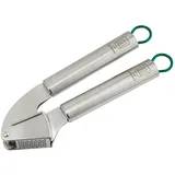 Fackelmann Chefkoch trifft Fackelmann – Premium Knoblauchpresse München, Silber, Metall, 19.5 cm, Kochen, Küchenhelfer, Knoblauchpresse