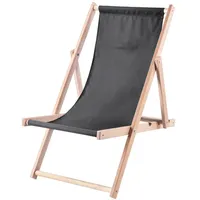 KADAX Liegestuhl, Strandstuhl aus Holz, Sonnenliege "Tulon" mit Traglast bis 120kg, Graphite