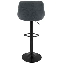 ML-Design Barhocker 4er Set Bezug aus Kunstleder Anthrazit Gepolsterter Barstuhl