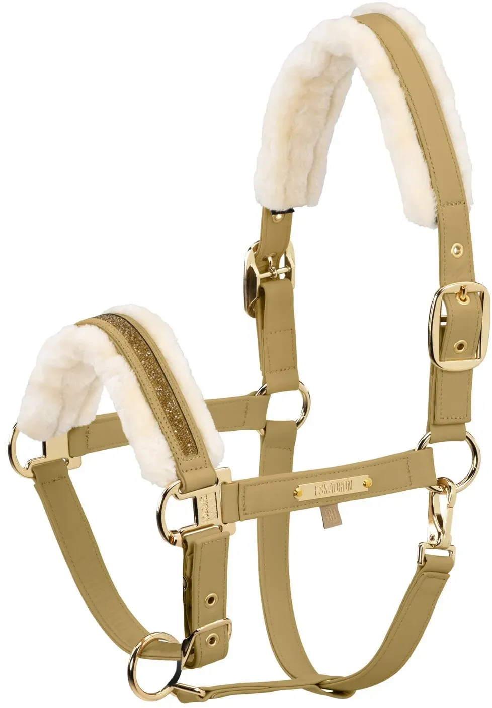 ESKADRON Heritage Halfter Faux Leather Jewel FF Double Pin cardamom Pony