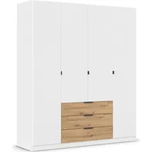 Rauch Drehtürenschrank DAVOA 181 x 210 x 54 cm Weiß/Eiche Artisan