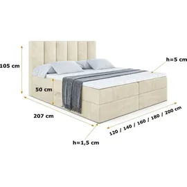 altdecor BOXI1 120 x 200 cm H3 Beige