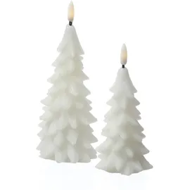 MARELIDA LED Kerze Tannenbaum 16 cm weiß