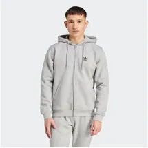 Adidas Trefoil Essentials Reißverschlusspullover Medium Grey Heather S