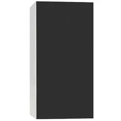 Hochschrank ELA mit Softclose, Korpus weiß seidenmatt, Front schwarz seidenmatt, 400 x 800 x 350 mm - 93 138 80