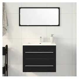 vidaXL Waschbeckenunterschrank Schwarz Eichen-Optik 60x38,5x48 cm