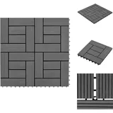 Graue Terrassenfliesen 11 Stk. 30 X 30 Cm Wpc 1 Qm - Terrasse Fliesen - Garten Fliesen - Wpc Fliesen - Grau Fliesen - Outdoor Fliesen