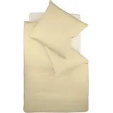 FLEURESSE Bettwäsche »Colours in 135x200, 155x220 oder 200x200 cm«, Bettwäsche aus 100% Baumwolle, uni, mit Reißverschluss, beige
