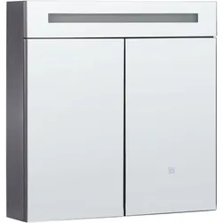 Bad-Spiegelschrank LED JARAMILLO 60 cm 60 cm Schwarz