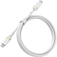 Otterbox USB-C auf USB-C Kabel, Schnelllade Kabel für Smartphone und Tablet, Ultra-Robust und getestet auf Biegsamkeit und Flexibilität, 1M, Weiß