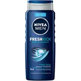 NIVEA MEN Fresh Kick Duschgel mit kühlendem Menthol, erfrischendes Männer Duschgel für Körper, Gesicht und Haar (500 ml)