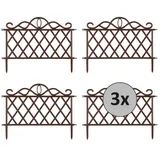 Hti-Living Beetbegrenzung 576 x 36 cm 12 Stück Braun