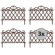 Hti-Living Beetbegrenzung 576 x 36 cm 12 Stück Braun