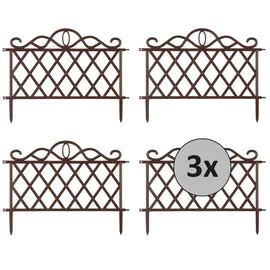Hti-Living Beetbegrenzung 576 x 36 cm 12 Stück Braun