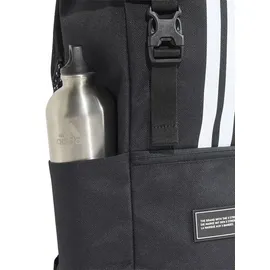 adidas 3 Stripes Flap Backpack Schwarz