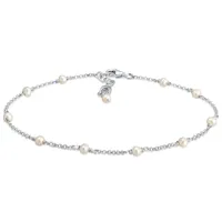 Elli Fußkette ELLI "Fußkette mit Süßwasserzuchtperle 925 Silber", silber, Fußketten, Damen, 22cm, Silber 925 (Sterlingsilber)