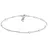 Elli Fußkette ELLI "Fußkette mit Süßwasserzuchtperle 925 Silber", silber, Fußketten, Damen, 22cm, Silber 925 (Sterlingsilber)