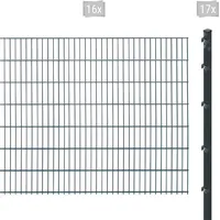 Arvotec Doppelstabmattenzaun ESSENTIAL 143 zum Einbetonieren, (Set, 33-St), Zaunhöhe 143 cm, Zaunlänge 2 - 60 m grau 32 m x 143 cm