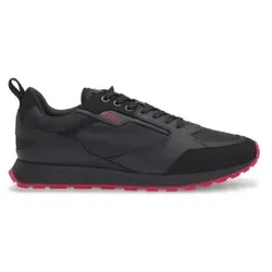 BOSS für Herren. 50536568 Turnschuhe aus gemischtem Material mit Details Schwarz (44), Wohnung, Schnürsenkel, Lässig