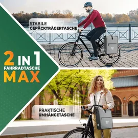 MIVELO 2in1 Fahrradtasche Gepäckträgertasche 25 l schwarz