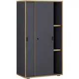 VCM Salia Aktenschrank 60 x 37 x 110 cm schwarz