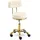 Physa Rollhocker mit Lehne 48 61 cm 150 kg Beige/Golden