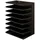 Proregal Sortierregal aus Metall mit 8 Fächern HxBxT 50x38x25cm | Bis DIN A4-Format Schwarz