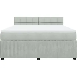 vidaXL Boxspringbett 180 x 200 cm Hellgrau