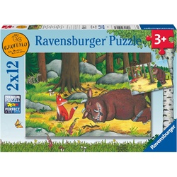 Ravensburger Kinderpuzzle 05226 - Grüffelo und die Tiere des Waldes - 2x12 Teile Puzzle für Kinder
