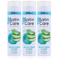 Gillette After-Shave Gillette for Women Satin Care Gel empfindliche Haut 200 ml (3er Pack)