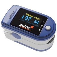 pulox Pulsoximeter PO-200A mit Alarm und Pulston blau