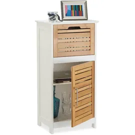 Relaxdays Beistellschrank 83 x 40 x 30 cm Weiß