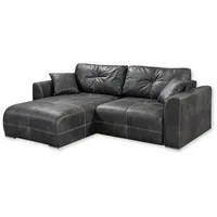 ed exciting design Ecksofa DOLAN mit Bettfunktion und Bettkasten, sowie Rücken- und Zierkissen, grau