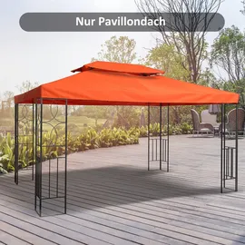 Outsunny Ersatzdach für Metallpavillon 3 x 4 m Rostrot