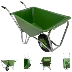 Baumarktplus Hofkarre XL 220 L 300 kg Stahlfelge Luftrad Futterkarre Schubkarre Pferde Hof Stall