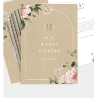 Einladungskarte Flower Arc Crafty  Klappkarte Hoch (120 X 170Mm)