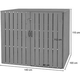 MCW Mülltonnenbox MCW-J28-XL2-4 anthrazit