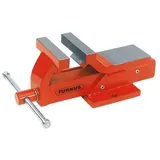 Ganzstahl-Schraubstock- Farbe rot- Backenbreite 100mm- Spannweite 120mm