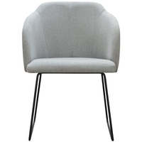 JVmoebel Stuhl, 6x Esszimmerstühle Küchenstuhl Wohnzimmerstuhl Polsterstuhl mit Armlehne grau