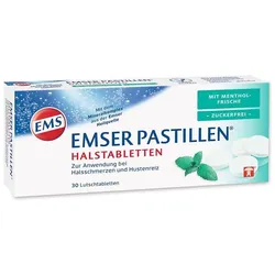 Emser Pastillen Zuckerfrei Mentholfrisch 30 Stück