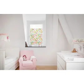 Lichtblick Fensterfolie Blumen, 1 St., blickdicht, strukturiertKlebepunkte, bunt