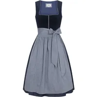 Dirndl NÜBLER "Dirndl lang Florentine", Damen, Gr. 42, EURO, blau, Obermaterial: 100% Polyester PES., Kleider