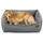 Songmics Hundekorb 100 x 75 x 25 cm grau