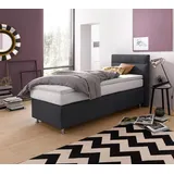 Westfalia Schlafkomfort Boxspringbett, wahlweise mit LED-Beleuchtung, grau