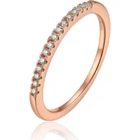 LuxusKollektion Verlobungsring Moissanit Verlobungsring Paar Rosegold 925 Ehering Bandring braun